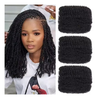 50g Cheveux humains Afro Kinky en vrac pour tressage, vente en gros, cheveux bouclés en vrac, extensions de cheveux pour dreadlocks et torsades