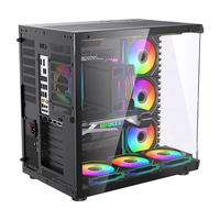 LOVINGCOOL Boîtier PC ATX personnalisé Boîtier de jeu Boîtier PC Gamer Châssis Boîtier de bureau Boîtier d'ordinateur en verre trempé pleine tour