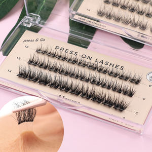 Faux <span class=keywords><strong>Cils</strong></span> Fluffy en Grappe Auto-adhésifs Prêts à Poser, Extensions Pré-collées, Étiquette Privée, Réutilisables, Sans Colle Nécessaire - Product Image 5