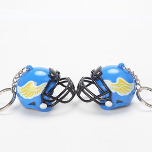 Chất lượng cao bán buôn túi Mặt dây chuyền ABS Màn hình in ấn kim loại keying bóng đá <span class=keywords><strong>mini</strong></span> Mũ bảo hiểm <span class=keywords><strong>Keychain</strong></span> - Product Image 4