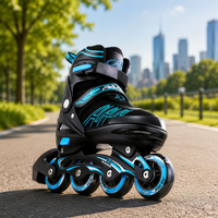 Patins à roulettes ajustables en alliage d'aluminium pour hommes et femmes - Roulements ABEC-7, roues en PU 82A, légers, pour patinage en plein air