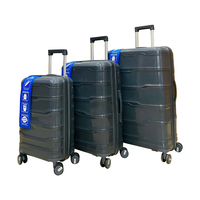 Maleta de PP brillante de diseño Popular de tirador 2025, bolsa de viaje impermeable de carcasa dura, traje de equipaje ligero