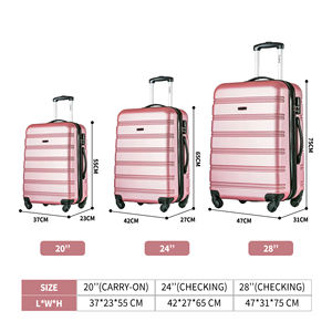 Set di valigie da viaggio, vendita all'ingrosso, Set di valigie medie, rosa, valigie grandi, 3 pezzi, 2025 <span class=keywords><strong>bagaglio</strong></span> Guangzhou - Product Image 3