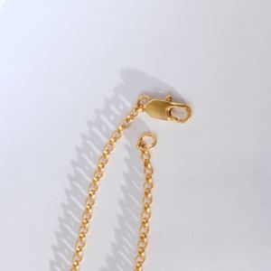 DOZM NK17292 <span class=keywords><strong>Collana</strong></span> Vintage con Ciondolo a Goccia d'Olio Verde a Righe, Catena a O in Ottone Placcato Oro <span class=keywords><strong>24</strong></span> <span class=keywords><strong>Carati</strong></span> - Product Image 5