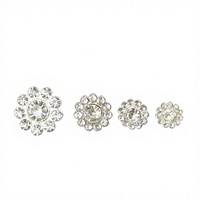 Boutons de chemise et de pull en alliage de diamant et strass, motif floral en forme de fleur, 12 mm, accessoires de bricolage
