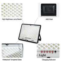 Projecteur solaire extérieur 100W-500W, LED haute luminosité, étanche IP65, ABS, super lumineux, capteur crépusculaire, CRI95 5000K