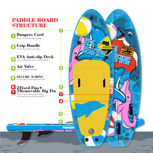 Tablas de surf para niños <span class=keywords><strong>Softboard</strong></span> Dolphin Pattern Inflable Sup Board Deski Surfingowe Dla Dzieci Planches De Surf Pour Enfants - Product Image 4