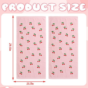 8625 <span class=keywords><strong>Toallas</strong></span> de Mano de Algodón Bordadas con Diseño de Cerezas, Súper Absorbentes, de Secado Rápido, para Cocina y Baño, al por Mayor y a Precio Económico - Product Image 2