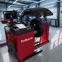 Équilibreuse de pneus de camion Trihero TH-CB1200, diamètre de roue max. 1200 mm, 500 W, équipement d'atelier pour camions, changeur de pneus