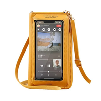 Bolso de Teléfono con Pantalla Táctil Newtop para Mujer, Bolso Bandolera de Moda Urbana con Correa para Teléfono, Cartera para Llaves de Cuero PU