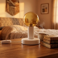 Lampe de table LED en verre marron G9, design créatif et moderne, pour restaurant, hôtel, lampe de chevet en verre bulle