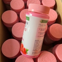 Vitamines pour cheveux, peau et ongles en forme de oursons gommeux, saveur fraise, à la biotine, pour la croissance des ongles et de la peau, prêtes à l'emploi en usine, durée de conservation de 2 ans, stock personnalisable