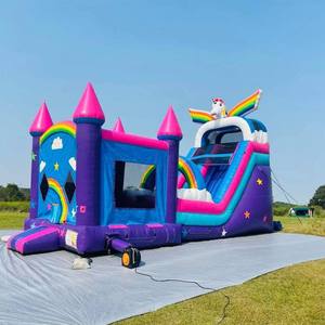 Thương Mại PVC Inflatable Unicorn Bounce House Slide Combo Jumping Castle Bouncer Cho Trẻ Em - Product Image 4