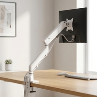Support de moniteur d'ordinateur à capacité de 12 kg, réglable en hauteur, en alliage d'aluminium, vente en gros d'usine, couleur argent