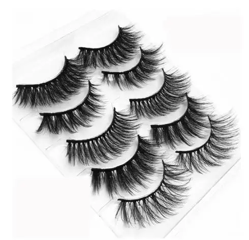 Yüksek kaliteli 1 kutu vizon kirpik 5 çiftleri 3d vizon kirpik doğal uzun yanlış eyelashes tam takma kirpik makyaj kirpik uzatma