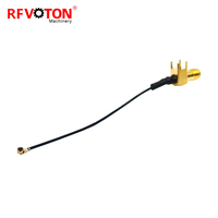 Cable de Conexión SMA Hembra en Ángulo Recto a UFL MHV U.FL Hembra, 1.13mm, 10cm, en Stock, con Certificación ROHS
