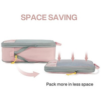 Sac de voyage Oxford à compression pour bagages, valise rétractable avec fermeture éclair, sac à vêtements léger et tendance