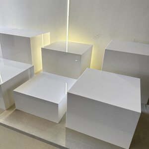 Набор из 4 белых акриловых квадратных подставок для демонстрации, подставок для фуршета и декора на свадьбу, хит продаж - Product Image 5