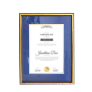 Manufacturers Provide Gold Certificate Award Framing Solid Wood Wall <b>Mounted</b> Photo <b>Frame</b> - Product Image 1
