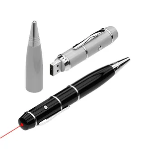 Laser Led light pointer USB pen drive 8GB 16GB 32GB usb flash drive ball pen gadgets electronic