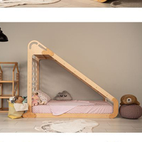 Lit au Sol Montessori pour Enfant Cadre d'Escalade Mobilier de Chambre d'Enfant