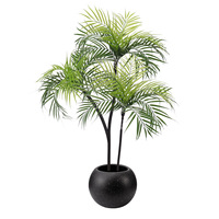 Palmier Areca Artificiel Haut de Gamme, Plante Artificielle Française de Style Mid-Century, Ornement Végétal d'Intérieur pour Salon, Décoration Maison, Prise en Charge OEM