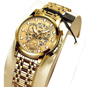 Men Mechanical <b>Watch</b> Stainless Steel <b>Case</b> 13.5mm Thick 22 CM Band Glass Crystal Hollow Automatic 3Bar Water Resistant Analog - Product Image 1