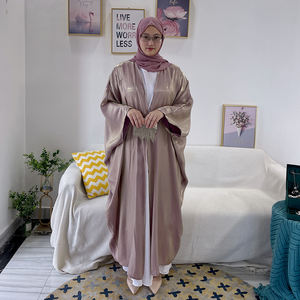 Loriya Nouvelle tenue islamique traditionnelle Kaftan Abaya ouverte Abaya brillante pour femmes musulmanes Robe Abaya décontractée Abaya de tous les jours - Product Image 6