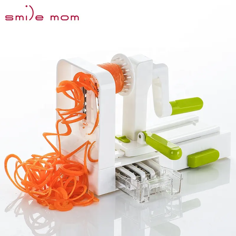 Smile mom-cortador de cinta Manual 5 en 1 para cocina, rebanador de alimentos en espiral, espiralizador de verduras