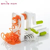 ابتسامة mom 5 في 1 متعددة مطبخ دليل الشريط القاطع لولبية قطاعة طعام-الخضار Spiralizer