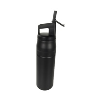Termos Stainless Steel Stylish Laris Manis dengan Pegangan Ergonomis Dapat Dilepas untuk Berkemah Anti Bocor Portabel