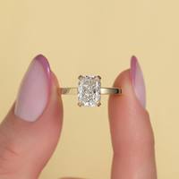 Bague de fiançailles pour femme en or massif 14K 18K avec diamant ovale de 1 à 6 carats, cultivé en laboratoire, certifié IGI GIA, HPHT CVD VVS1, design tendance