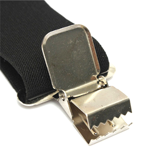 All'ingrosso resistente 2 pollici X tutore posteriore a clip per lavoro plain Black tessuto pantaloni da <span class=keywords><strong>uomo</strong></span> <span class=keywords><strong>bretelle</strong></span> elastiche per <span class=keywords><strong>uomo</strong></span> - Product Image 4