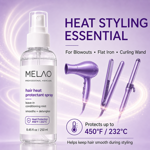MELAO Hair Heat Protectant <b>Spray</b> Leave-In Conditioning Mist 8.45 fl oz Heat Protection for Damaged Hair Women - Product Image 2