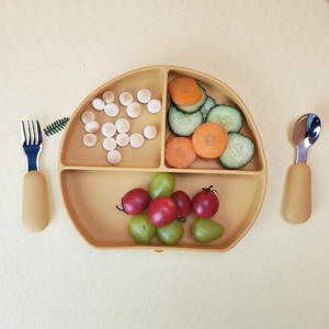 Plato <span class=keywords><strong>de</strong></span> Silicona <span class=keywords><strong>de</strong></span> Grado Alimenticio, Seguro, Lavable, Plato <span class=keywords><strong>de</strong></span> Cena Portátil, Tazón para Bebé, Vajilla Infantil - Product Image 3