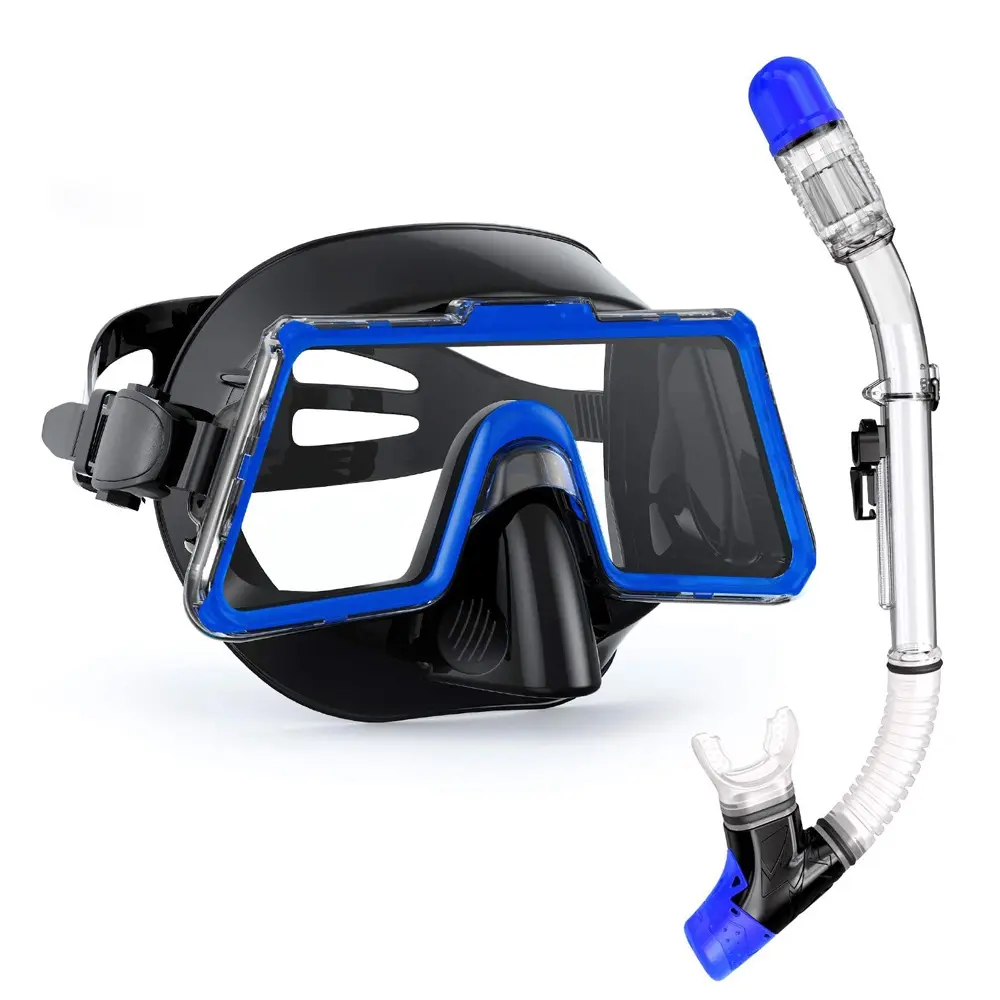Beliebtes Erwachsenen-Silikonmaterial Schnorcheln-Kombinenset bequeme Tauchgeräte 2-in-1 Brille Maske Wassersport