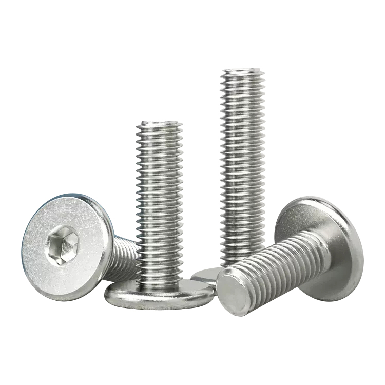 Standard Screw Manufacturer M2-M8 Stainless Steel 304 Hex Flathead Bolt