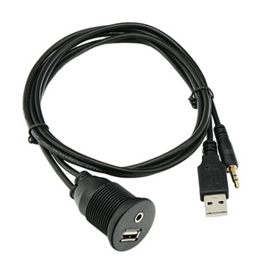 Cable de extensión de doble puerto Usb 2,0 Dc, salida de Audio de 3,5mm para salpicadero de coche, motocicleta, barco, diseño resistente al agua - Product Image 1