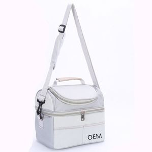 Latest 600D Insulated Cooler Bag Waterproof Geometric Design Food Storage Free Samples Available for Bulk Wholesale - Product Image 2