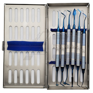Kit de Instrumentos Profesionales para Rellenos Dentales de Composite, Acabado Altamente Pulido, ANTIADHERENTE, 6 Piezas, Color AZUL, en Caja - Product Image 5