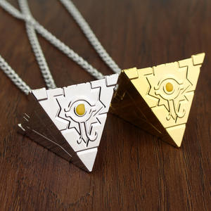 8 Design <span class=keywords><strong>Yu</strong></span> <span class=keywords><strong>Gi</strong></span> <span class=keywords><strong>Oh</strong></span> Anime Millennium Wheel Wisdom Pyramid Egyptian Eye Of Horus Collier Métal Alliage Porte-clés 3D Pendentif Collier - Product Image 6