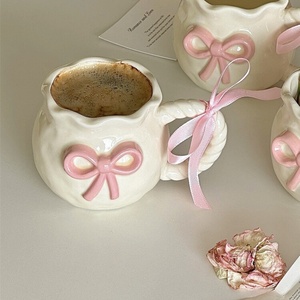 Taza de Porcelana China con Diseño de Princesa Fugitiva con Lazo Rosa, Fabricada en Fábrica, Exquisita para el Té de la Tarde, con Cuchara para Café, Regreso a Clases - Product Image 3