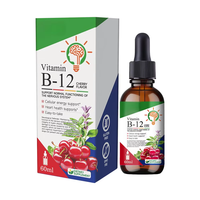 Complément alimentaire liquide à la vitamine B12 500 mcg 60 ml, absorption rapide, booster d'énergie, gouttes de vitamine, compléments à base de plantes