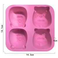 733 Marmot Mausform Silikonform Dessert Backform Gebäckform Küchenzubehör Silikonform für Kuchen Kerzen Seife Harz