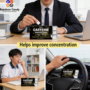OEM ODM Goma de Mascar para Mejorar la Energía y la Concentración, Suplemento Dietético, Cafeína Natural, L-teanina, Vitaminas B6 <span class=keywords><strong>B12</strong></span>, Sabores a Menta - Product Image 4