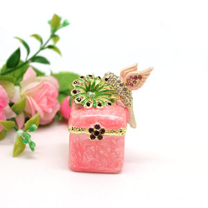 Shinnygifts ủng hộ đám cưới men hộp đính Chim Ruồi chim thiết kế kim loại thủ công hình chữ nhật hộp nhỏ cho quà tặng sinh nhật - Product Image 2