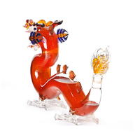 Personnalisé À La Main Animal Bouteille En Verre De Whisky Carafe Du Zodiaque Chinois Dragon Bouteille En Verre