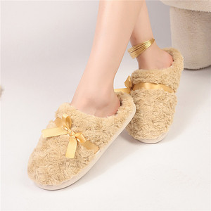 <span class=keywords><strong>Ciabatte</strong></span> <span class=keywords><strong>in</strong></span> velluto con fiocco di pelliccia per ragazze punta morbida facile da abbinare a casa mocio di cotone ispessito invernale <span class=keywords><strong>in</strong></span> <span class=keywords><strong>gomma</strong></span> popolare estiva - Product Image 2