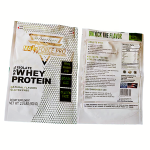 Özel gıda ambalajı plastik kılıf alüminyum folyo plastik peynir altı suyu proteini ayakta duran torba plastik torba - Product Image 1