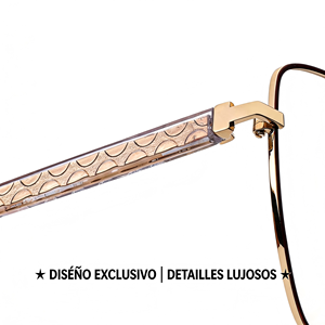 Cancan 89171 Monturas de Gafas de Metal Dorado Ovaladas de Aro Completo para Mujer con Lentes TAC - Diseño Retro Duradero con Varillas Escamosas para Uso Diario - Product Image 4